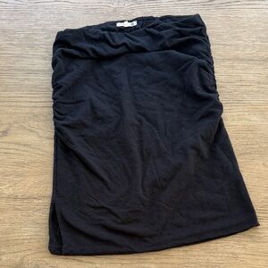 Sundry Black Cotton Pencil Skirt